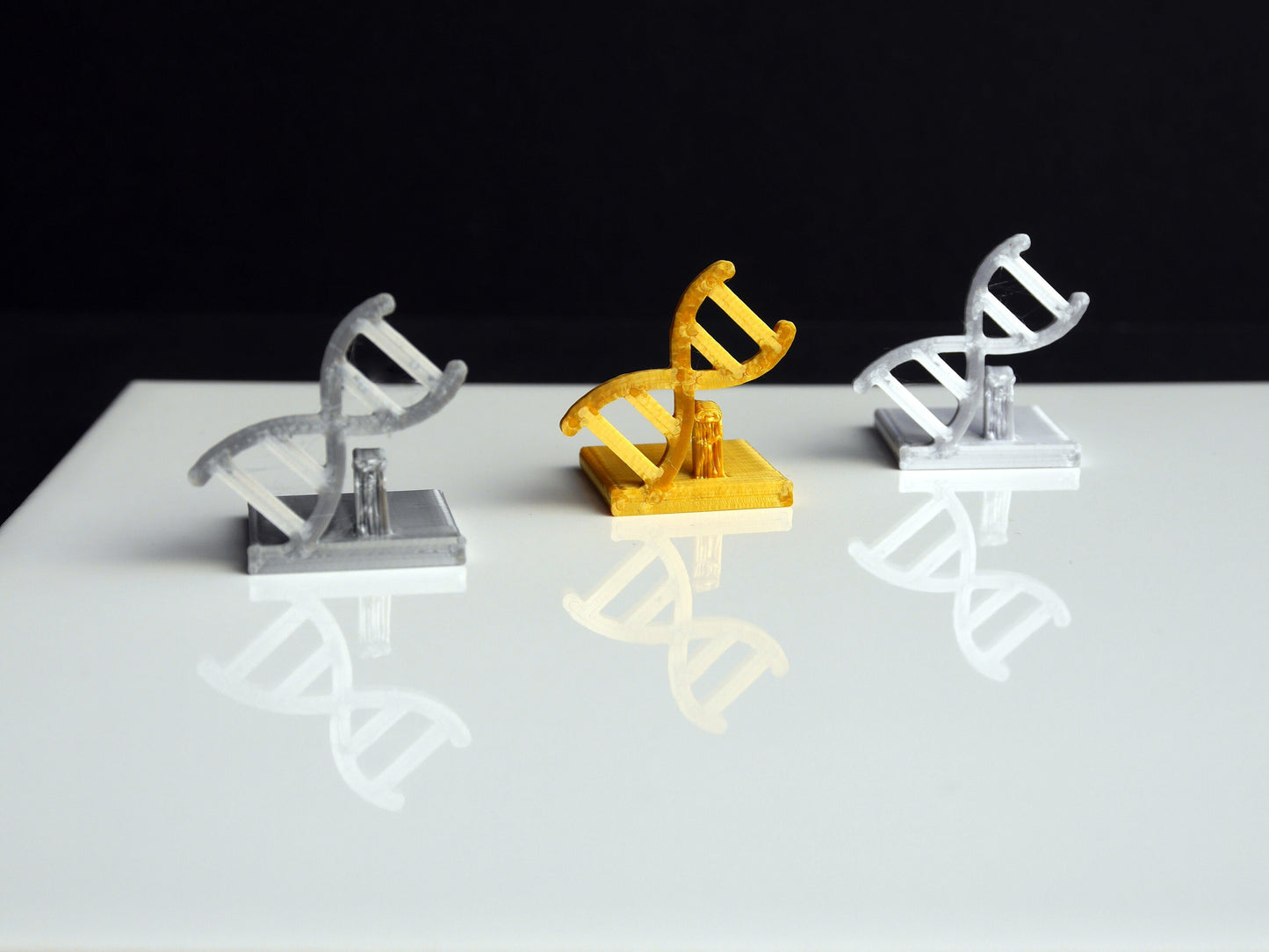 Double Helix Science Themed Wedding Party Name Stands