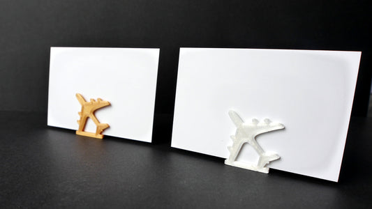 Aviation Airplane Shaped Wedding Name Card Stands