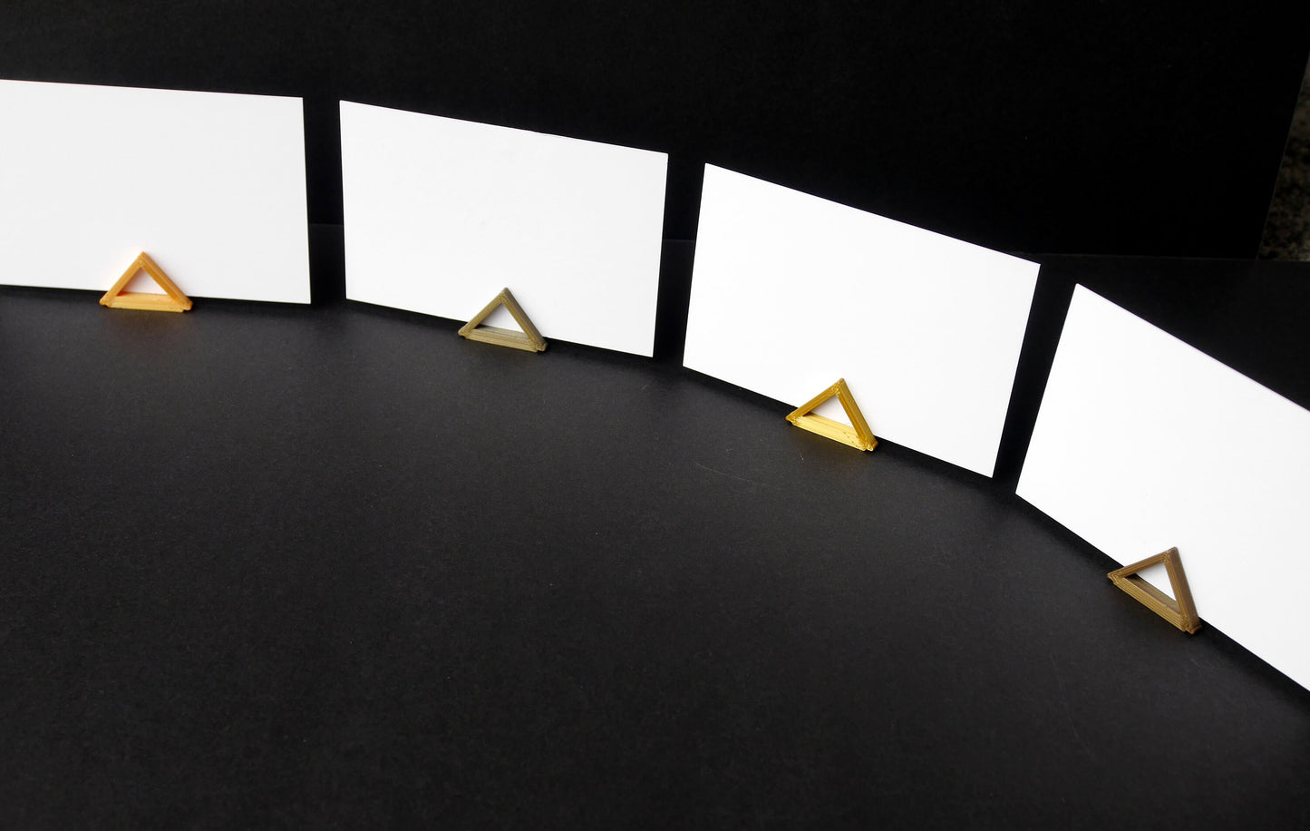 Triangle Shaped Wedding Name Stands