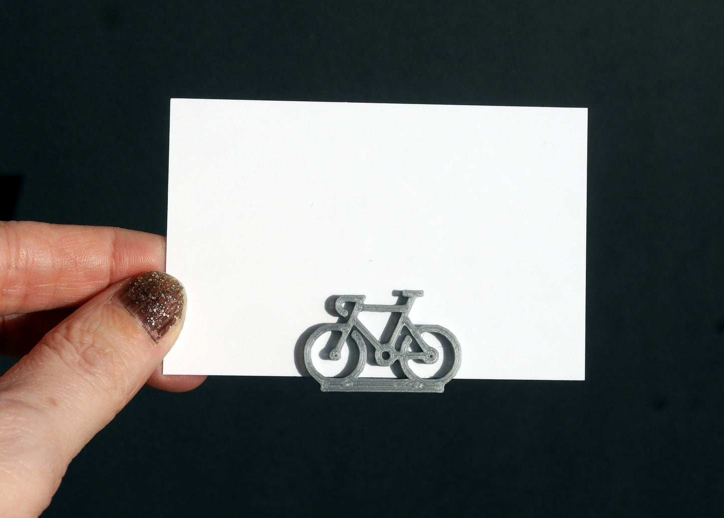 Racer Bike Shaped Wedding Name Place Card Holders