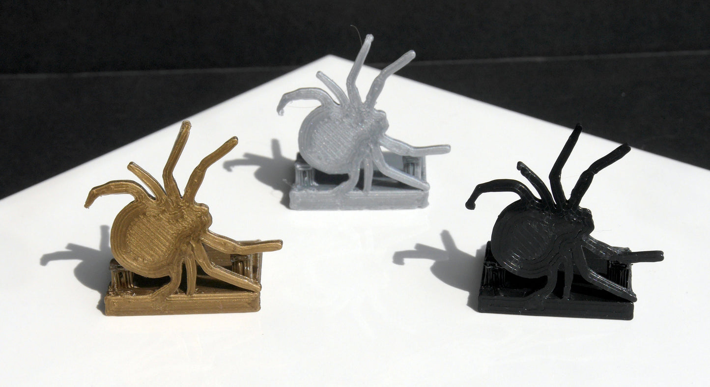 Scary Black Spider Shaped Name Place Stands