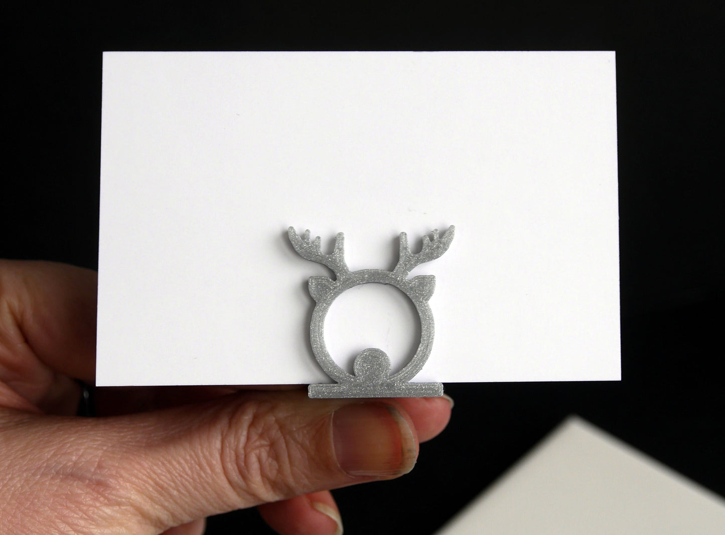 Christmas Reindeer Face Shaped Escort Card Holders