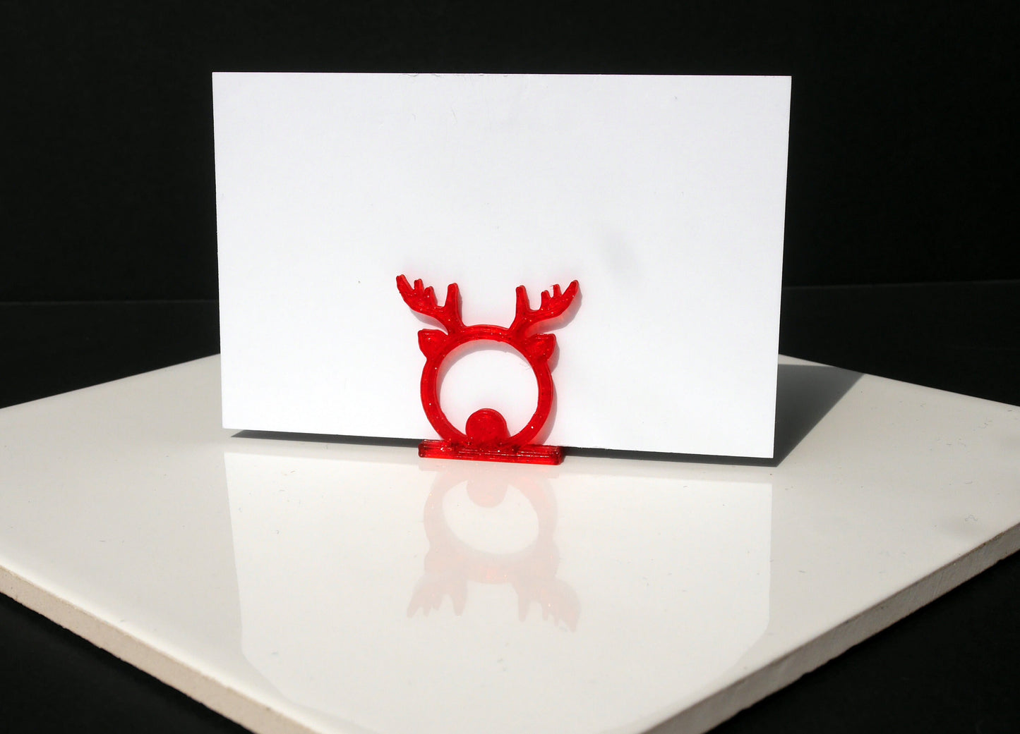 Christmas Reindeer Face Shaped Escort Card Holders