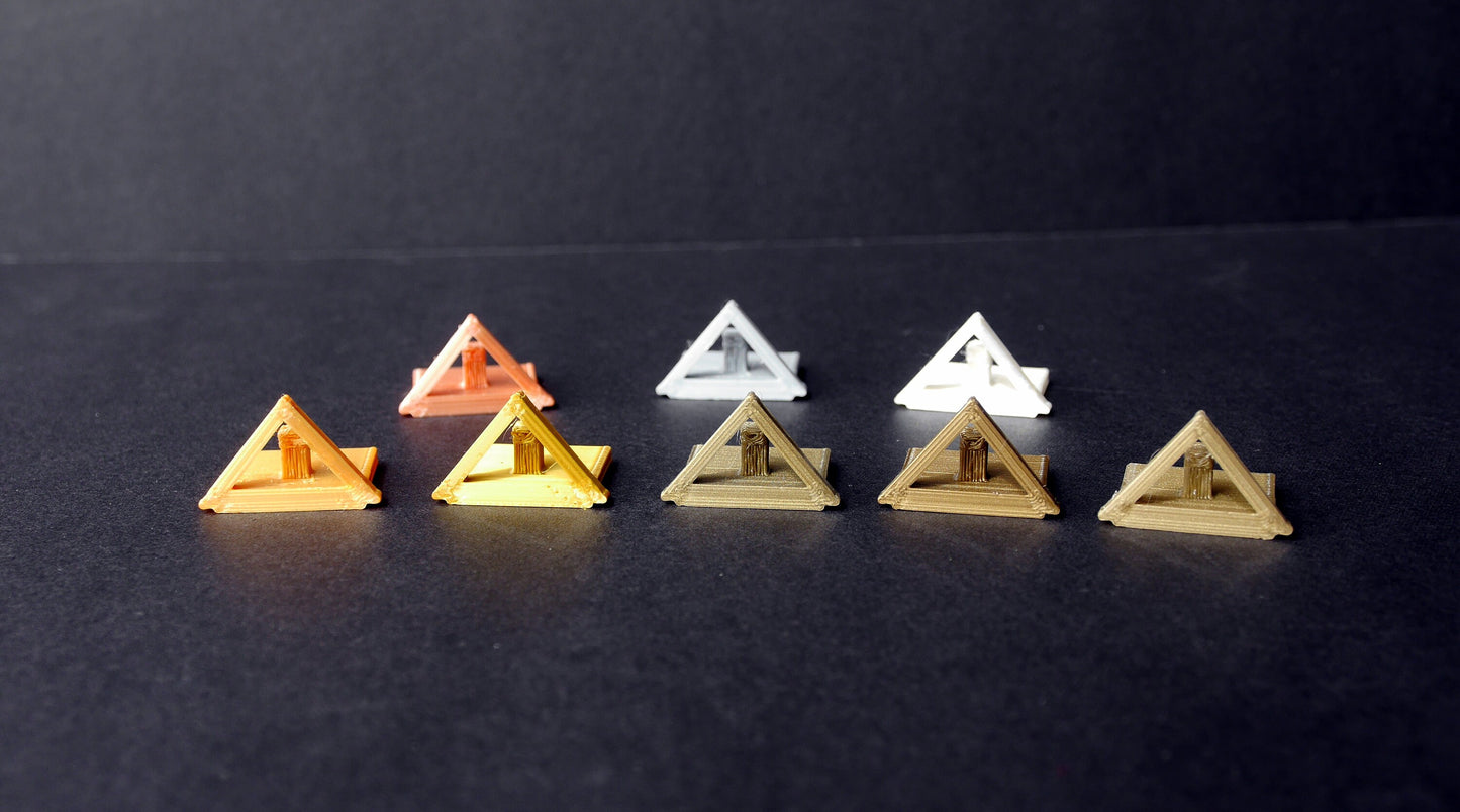 Triangle Shaped Wedding Name Stands