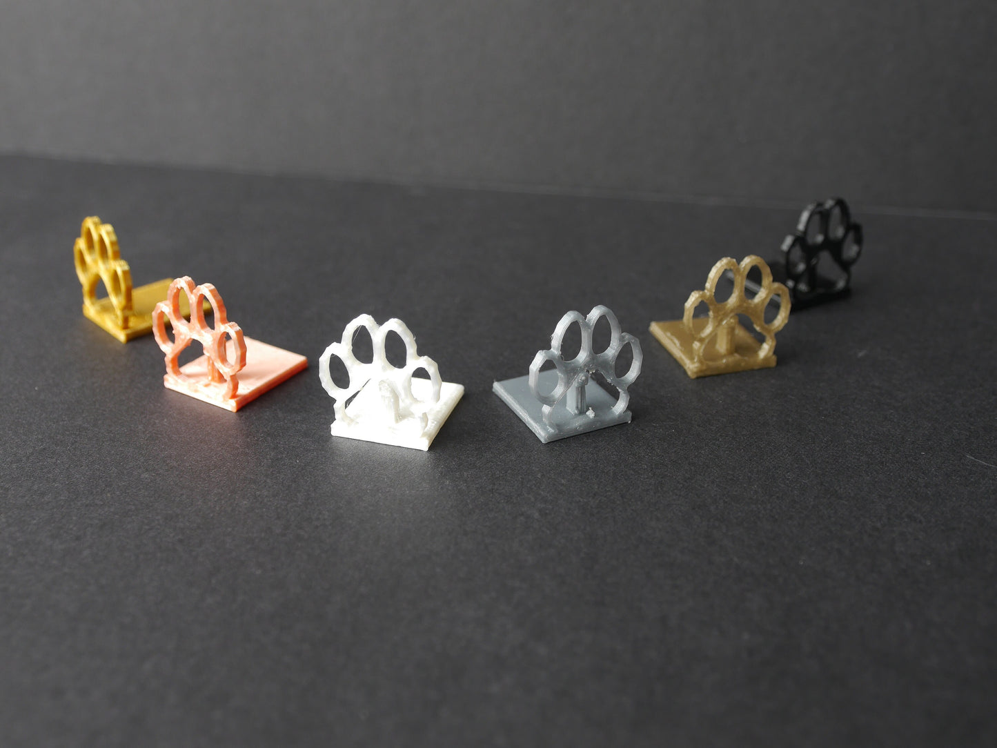 Dog Paw Print Shaped Wedding Event Name Card Stands