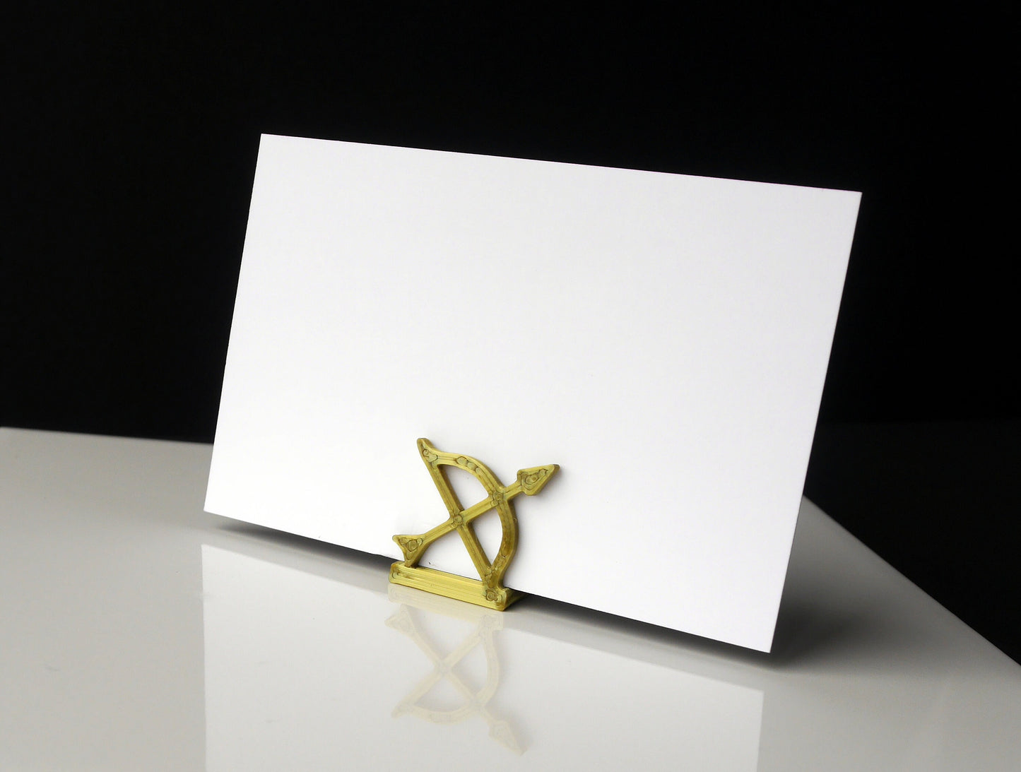 Archery Bow and Arrow Shaped Wedding Name Place Holders