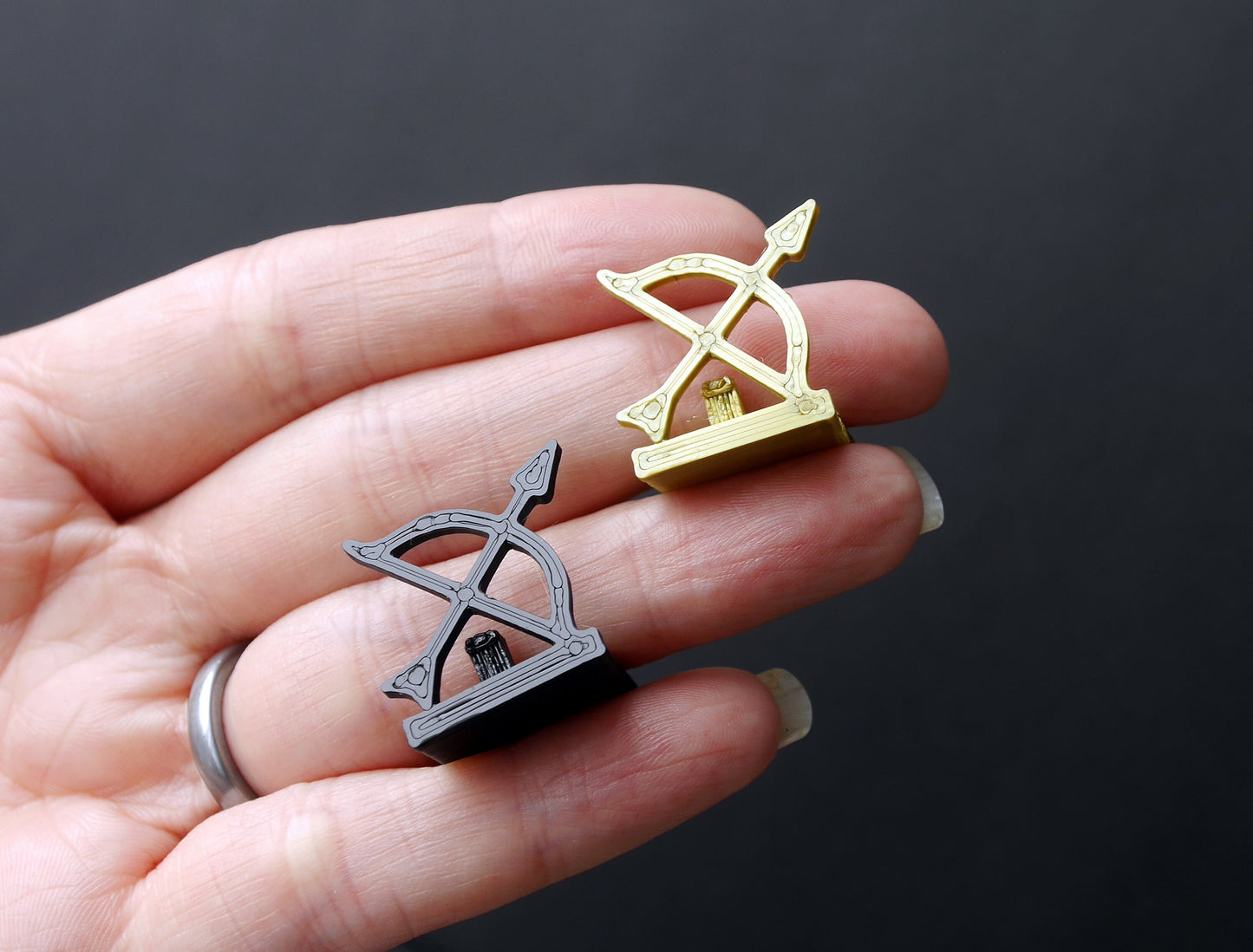 Archery Bow and Arrow Shaped Wedding Name Place Holders