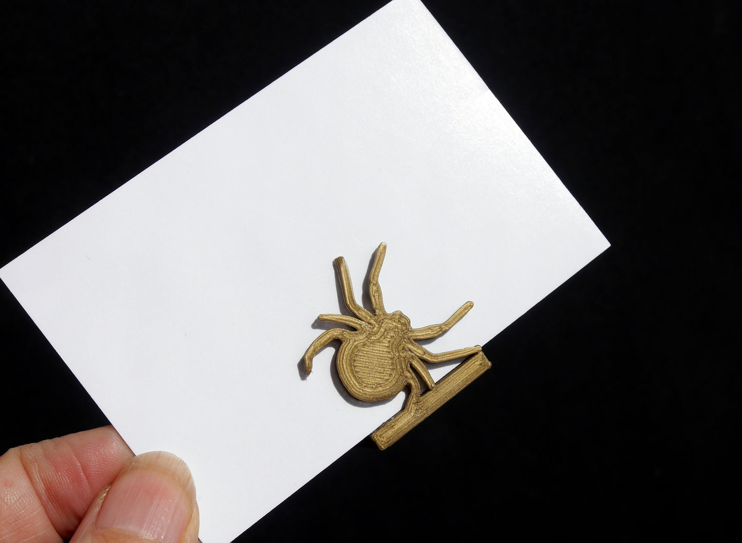 Scary Black Spider Shaped Name Place Stands