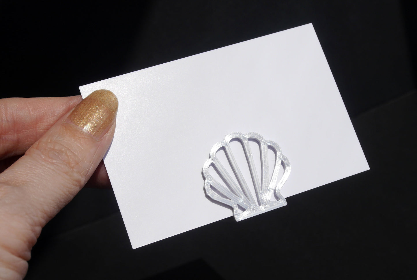 Scallop Clam Shell Shaped Wedding Name Escort Card Stands