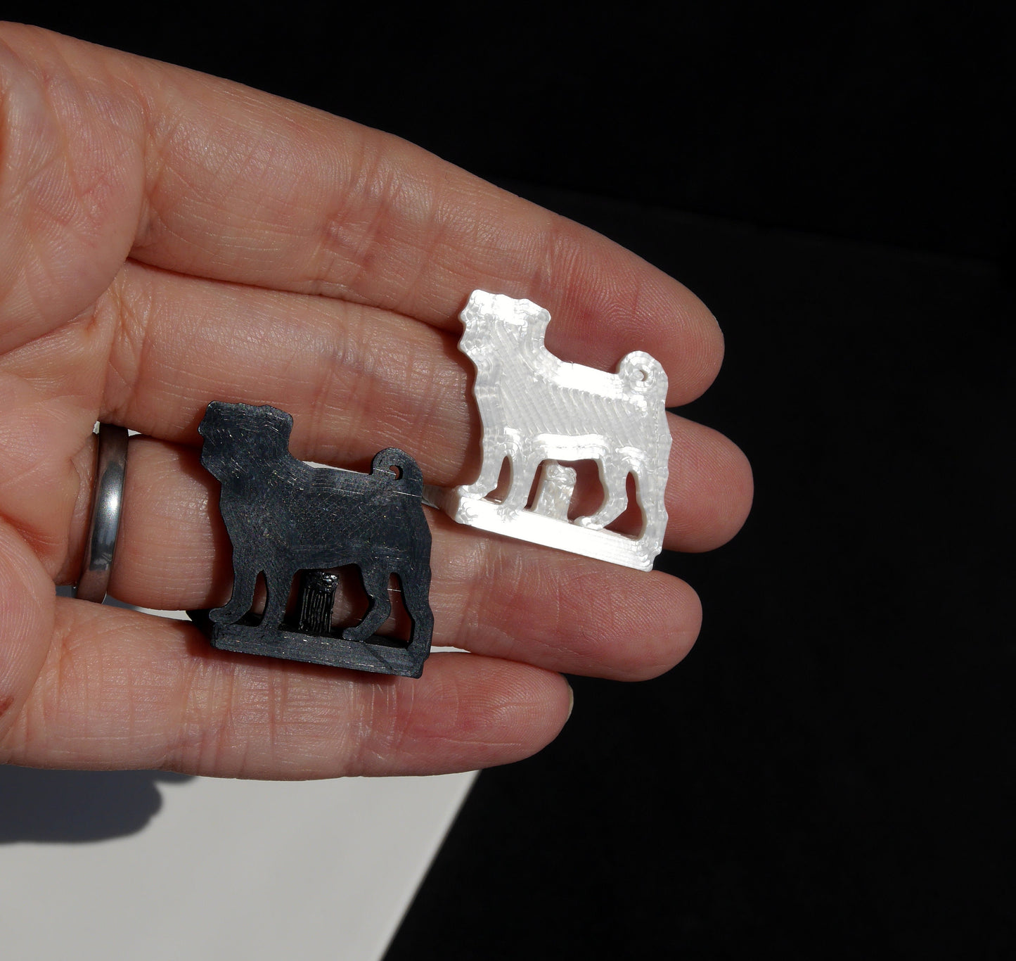 Pug Pet Dog Shaped Wedding Name Escort Card Stands