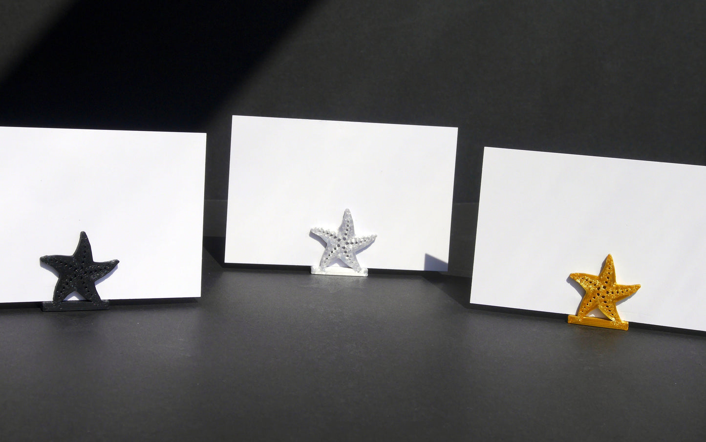 Under the Sea Theme Star Fish Shaped Name Card Stands