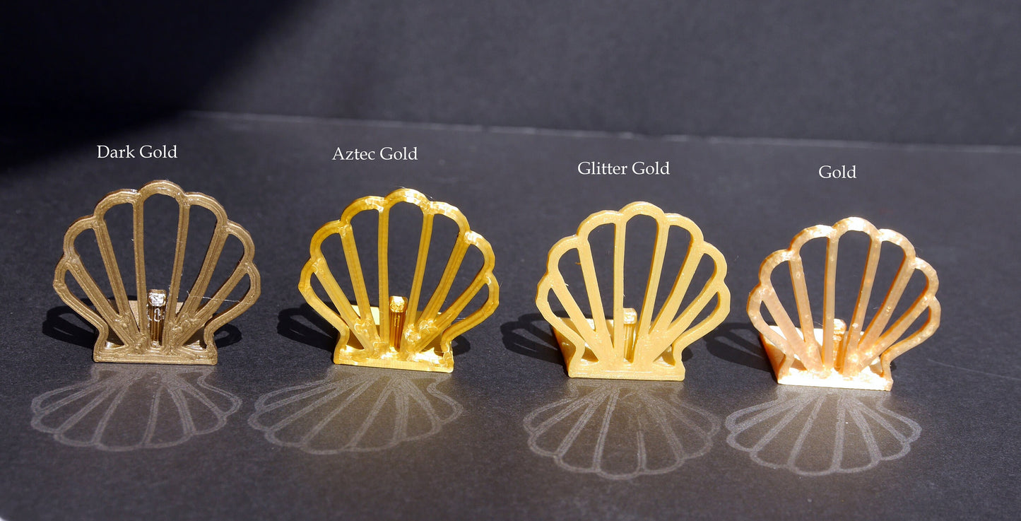 Scallop Clam Shell Shaped Wedding Name Escort Card Stands