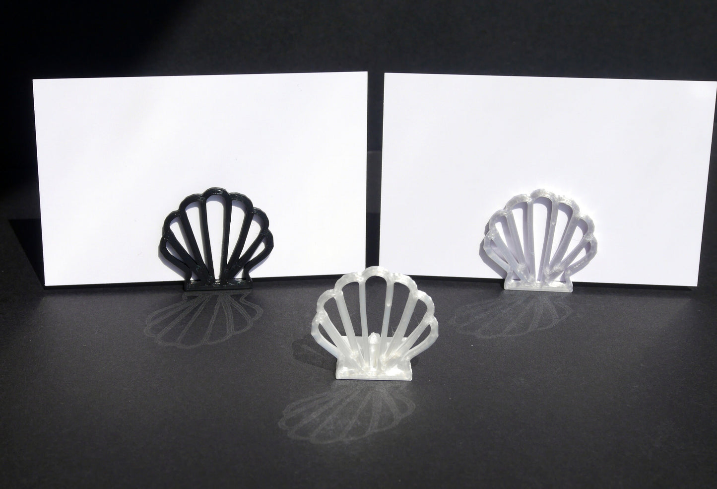 Scallop Clam Shell Shaped Wedding Name Escort Card Stands