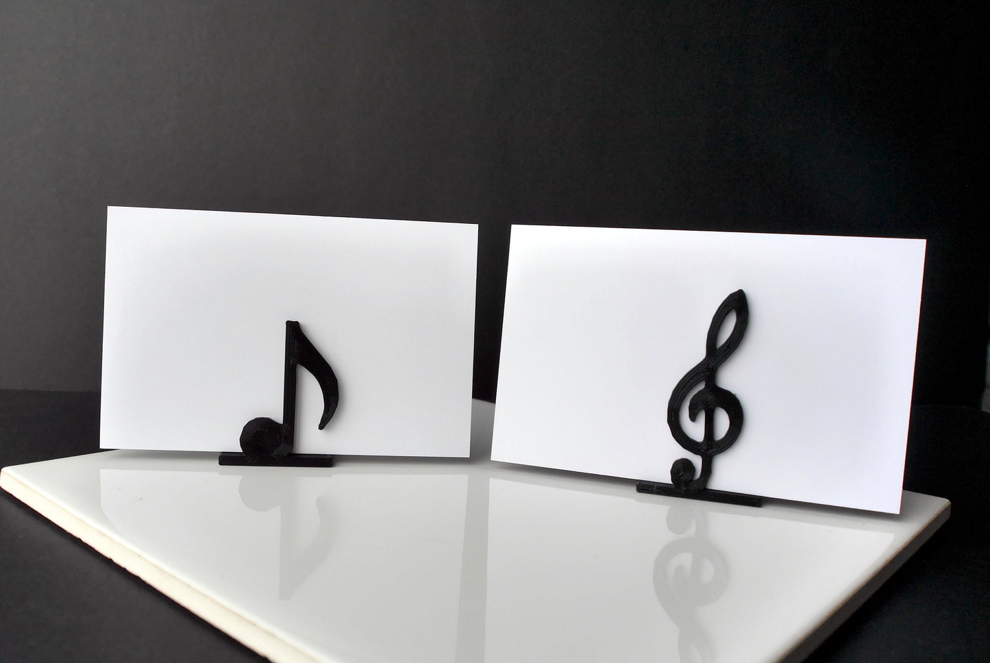 Clef Quaver Music Note Symbol Shaped Wedding Name Place Holders