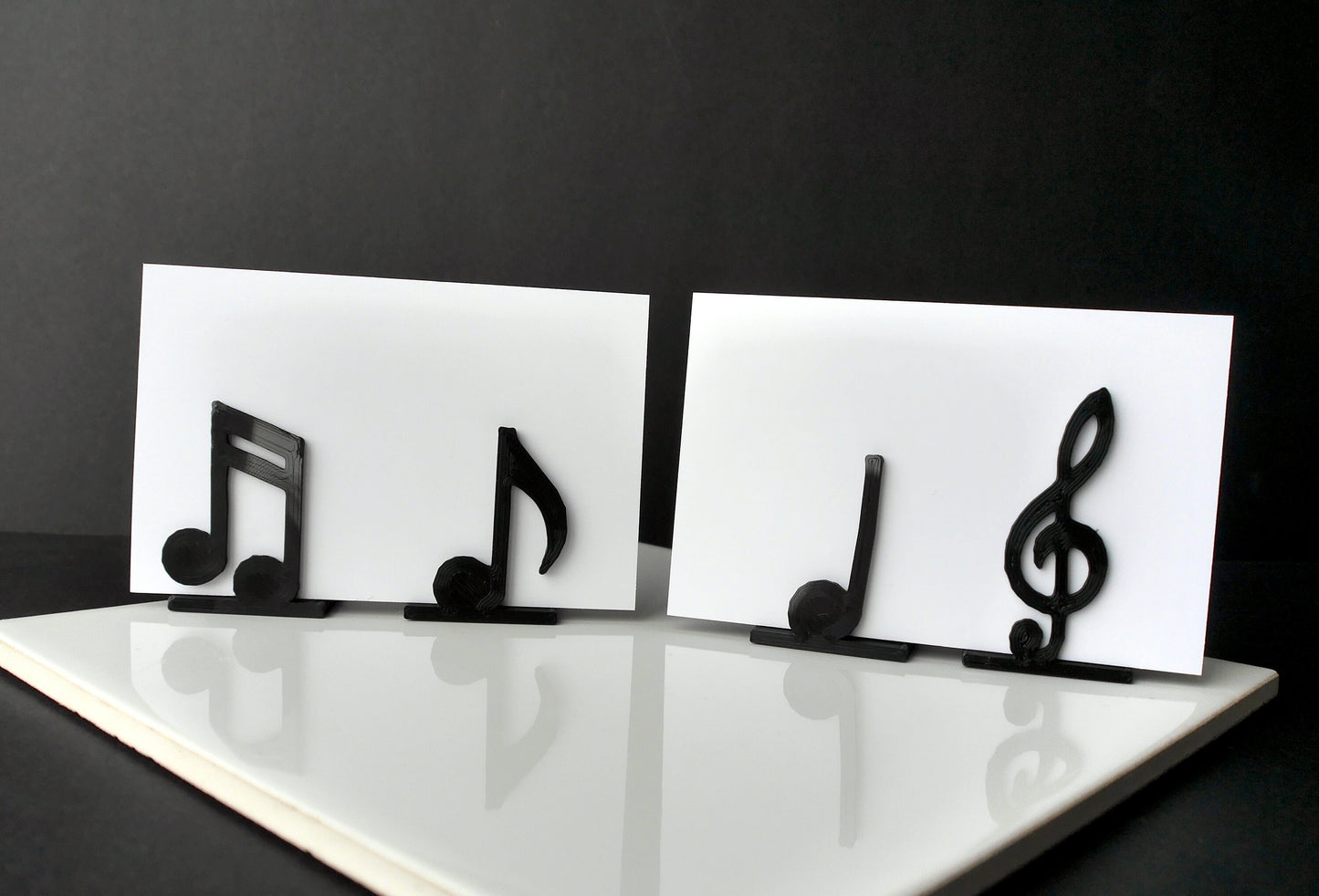 Clef Quaver Music Note Symbol Shaped Wedding Name Place Holders