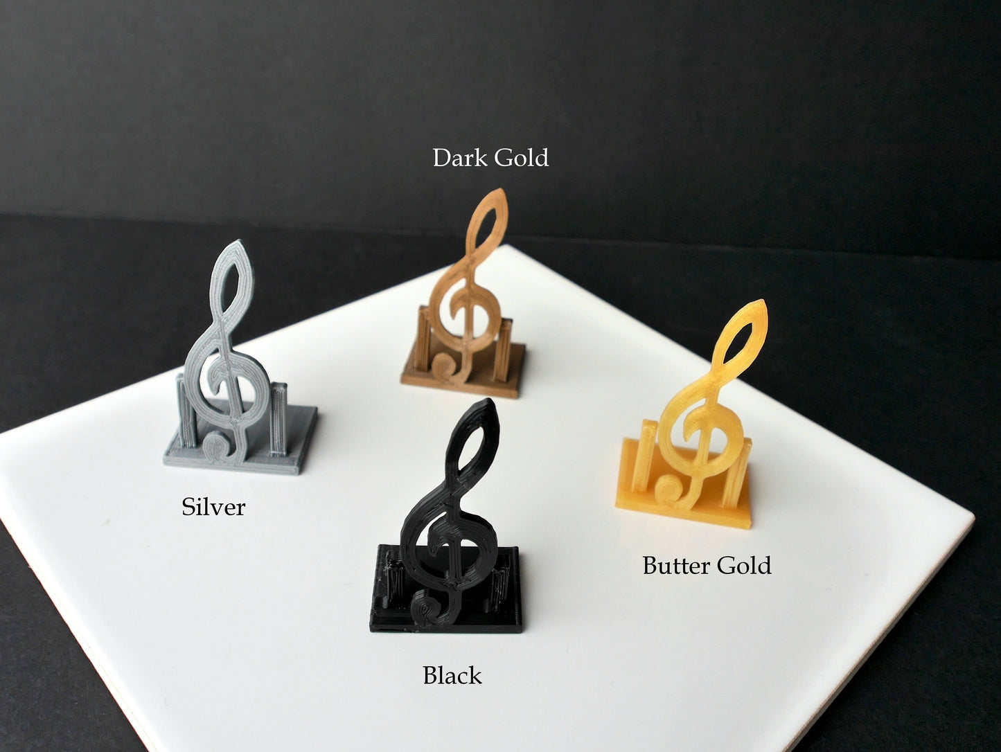 Clef Quaver Music Note Symbol Shaped Wedding Name Place Holders