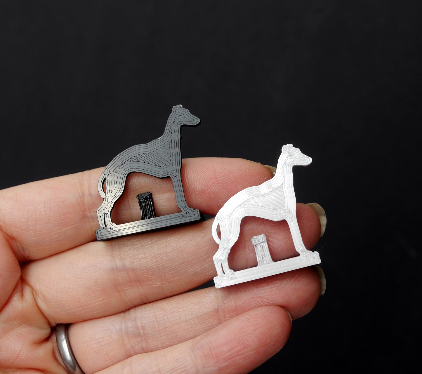 Whippet Shaped Pet Dog Theme Event Name Card Stand Holders