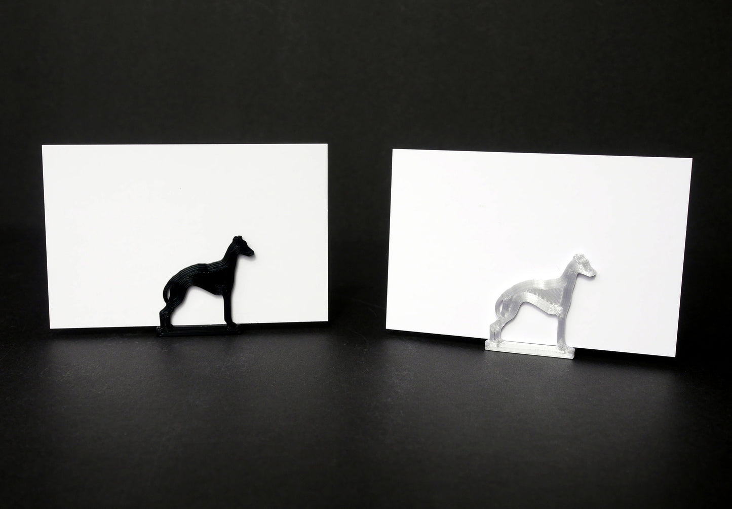 Whippet Shaped Pet Dog Theme Event Name Card Stand Holders