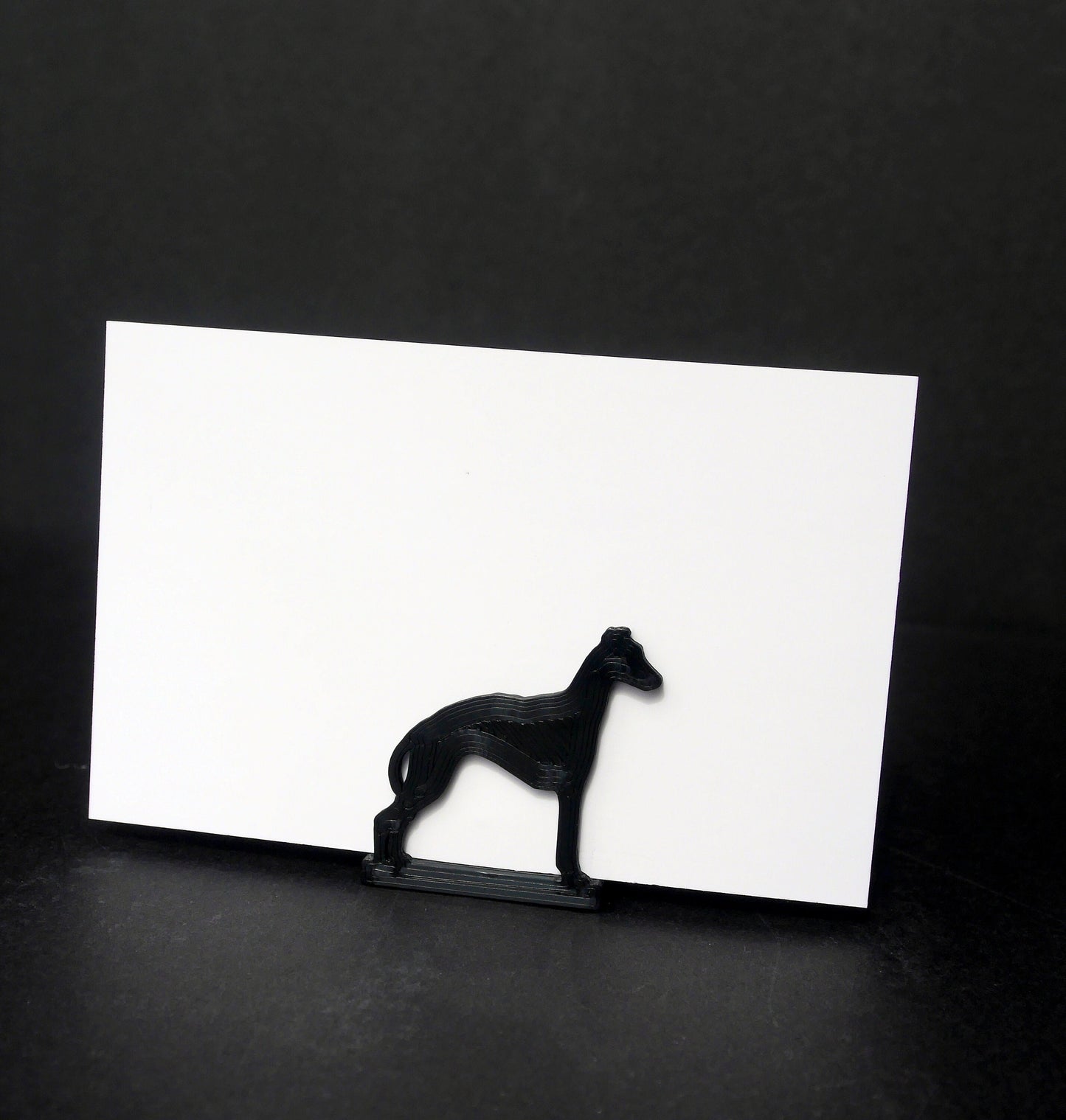 Whippet Shaped Pet Dog Theme Event Name Card Stand Holders