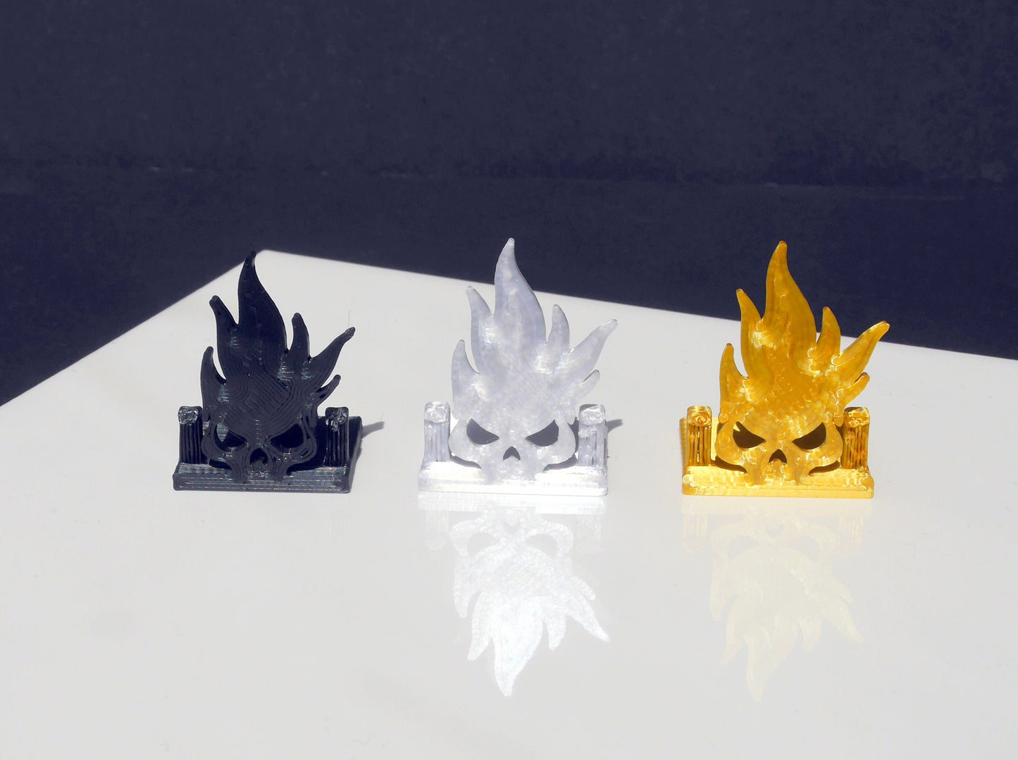Flaming Skull Shaped Place Card Name Holders