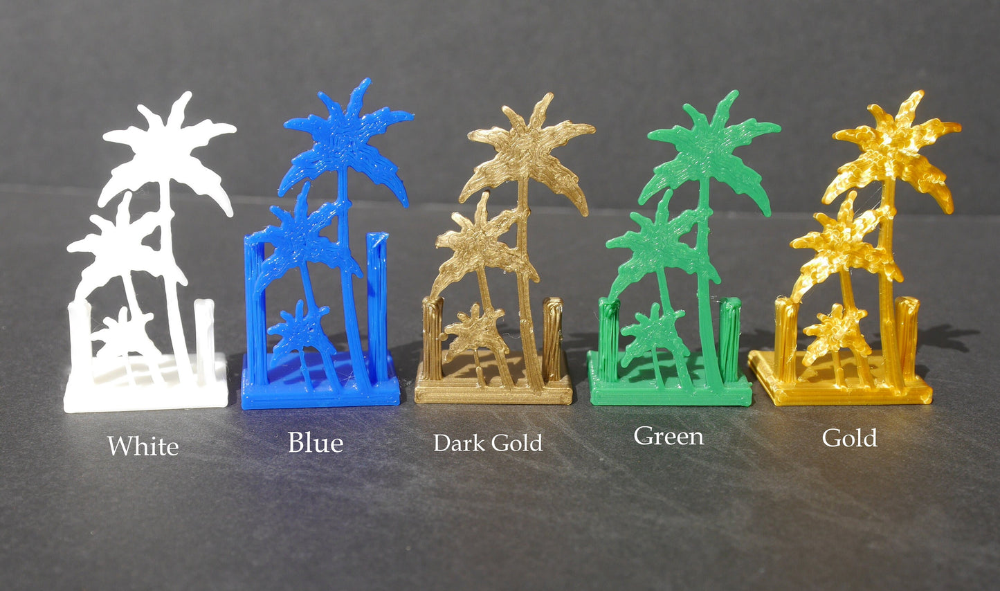 Travel Theme Island Palm Tree Shaped Place Card Holders