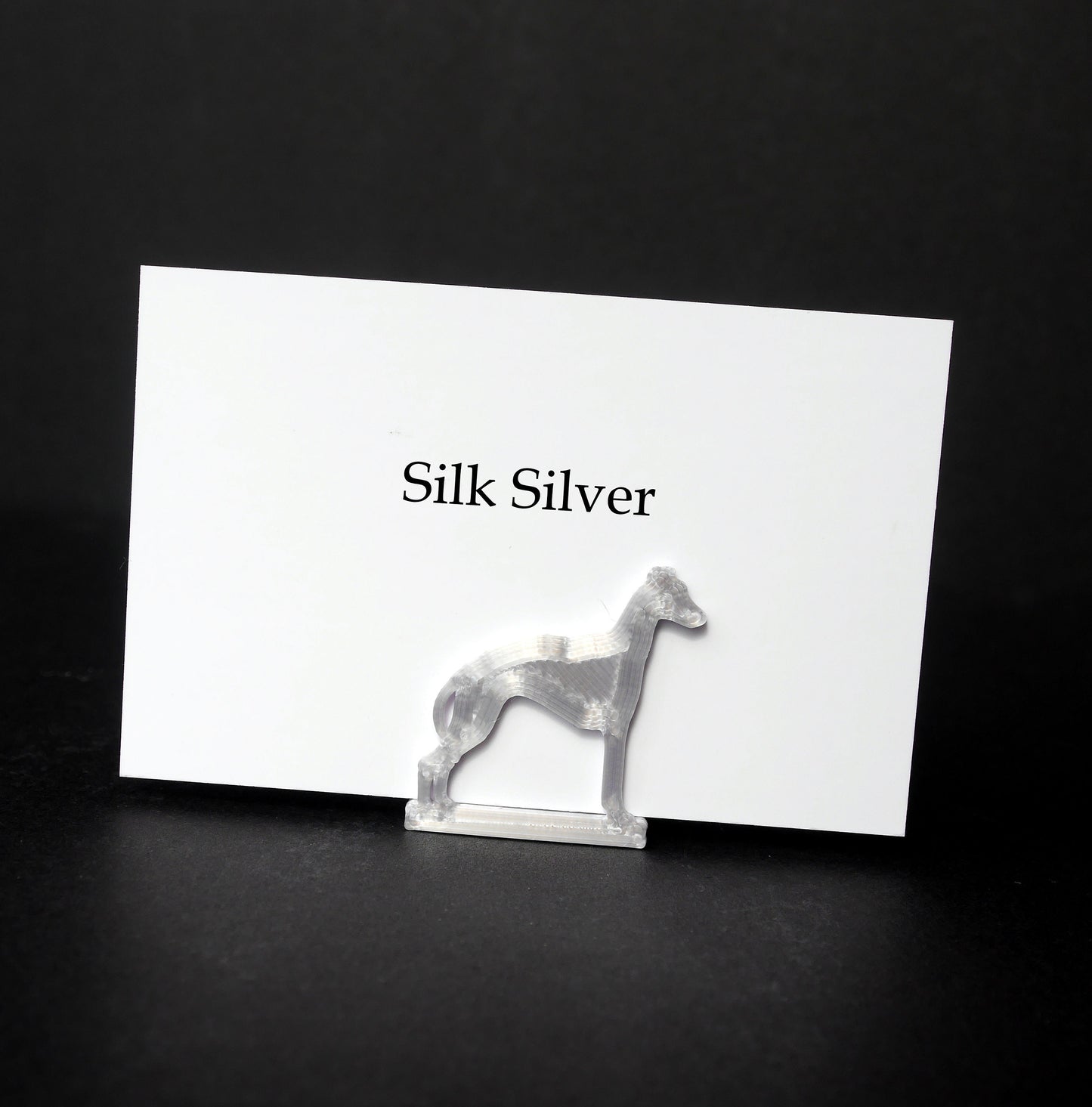 Whippet Shaped Pet Dog Theme Event Name Card Stand Holders