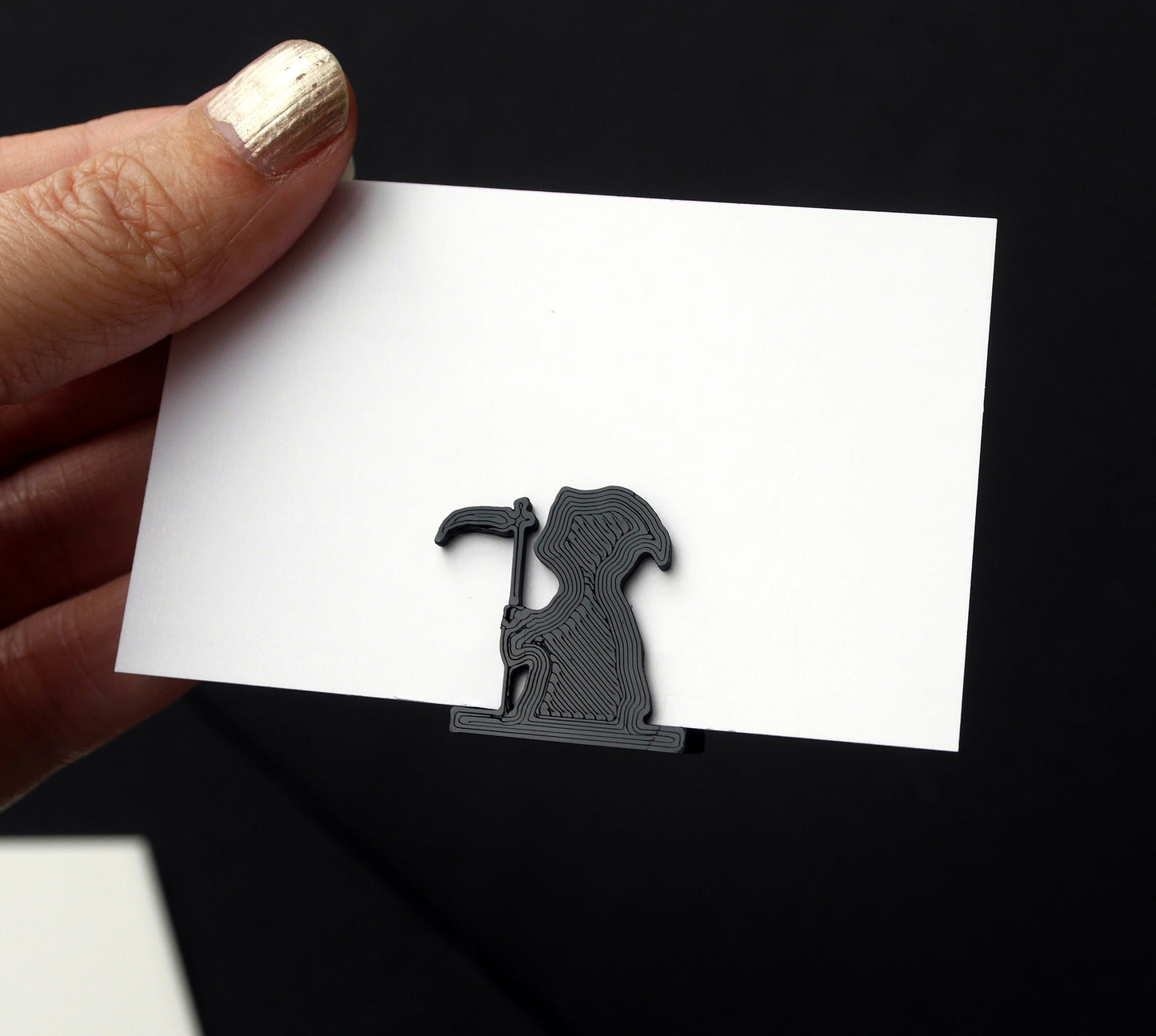 Grim Reaper Shaped Gothic Wedding Party Name Card Holders