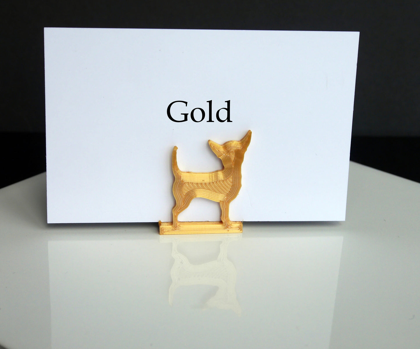 Chihuahua Pet Dog Shaped Wedding Event Name Stand Place Holders