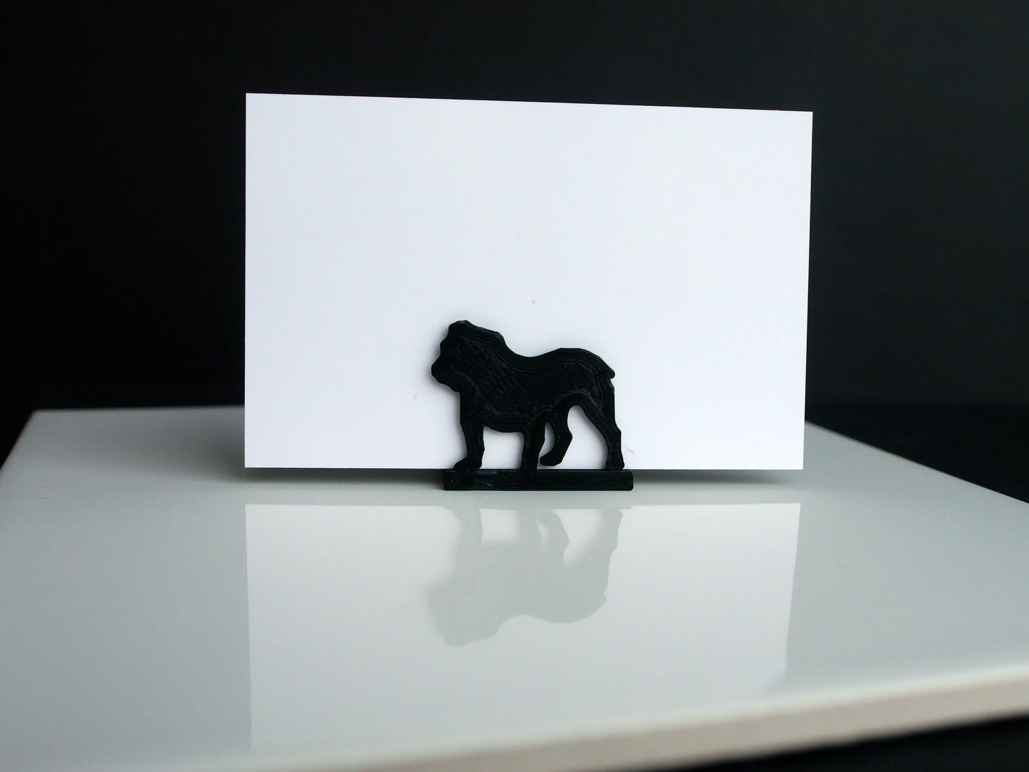 Bulldog Shaped Wedding Name Card Display Stands