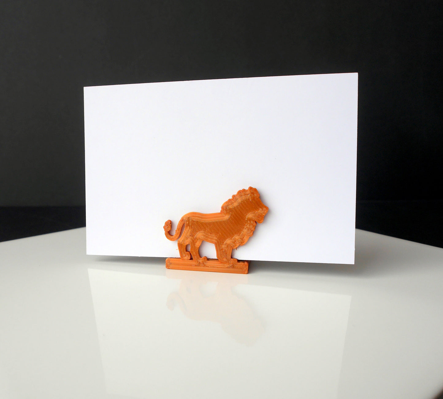 Savannah Zoo Themed Name Card Stands - Lion and Rhino Shaped