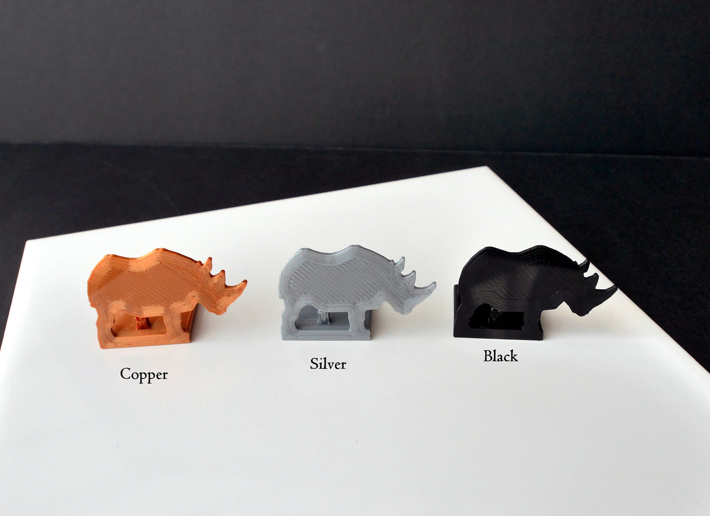 Savannah Zoo Themed Name Card Stands - Lion and Rhino Shaped