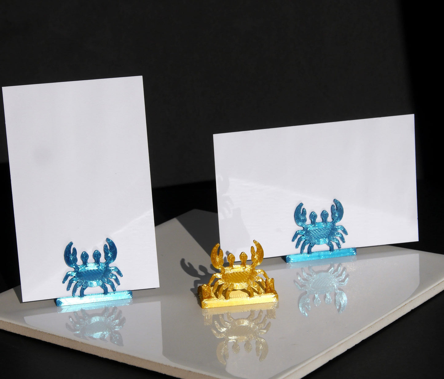 Beach Themed Crustacean Crab Shaped Name Display Card Stands