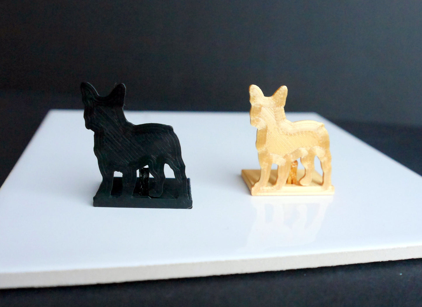 Frenchie French Bulldog Shaped Wedding Name Card Stands