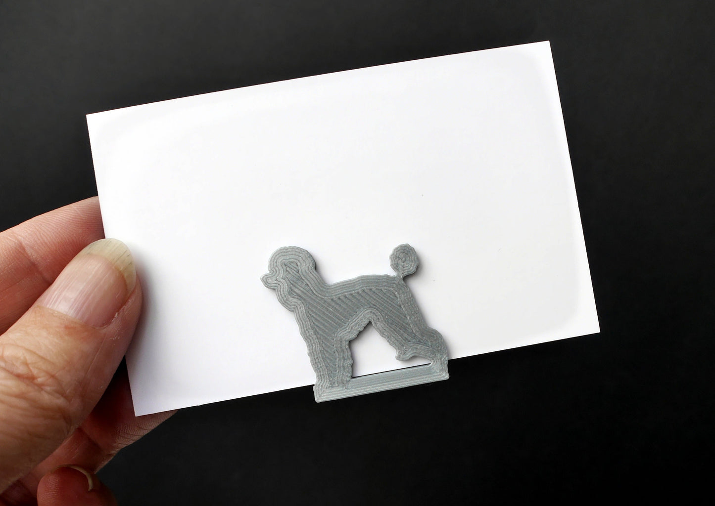Poodle Pet Dog Shaped Wedding Event Card Name Stands