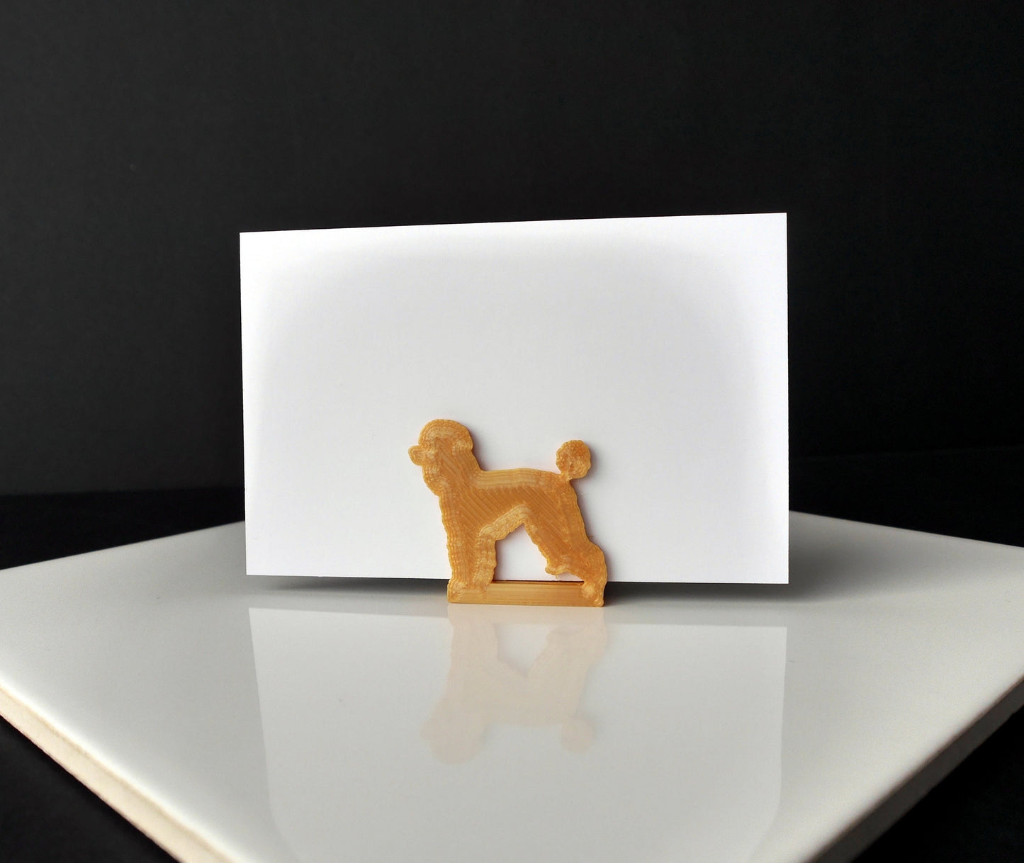 Poodle Pet Dog Shaped Wedding Event Card Name Stands