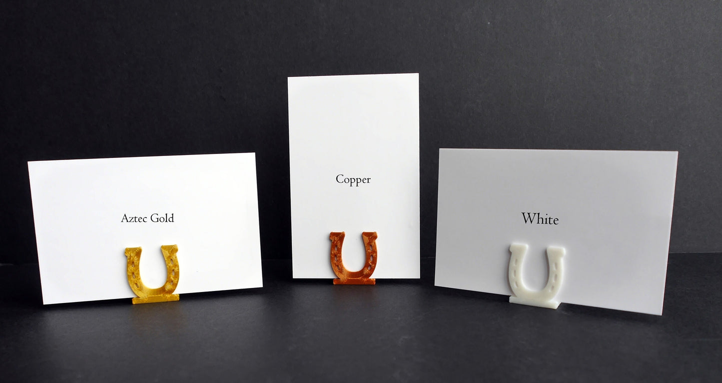 Horse and Horseshoe Shaped Name Card Stands