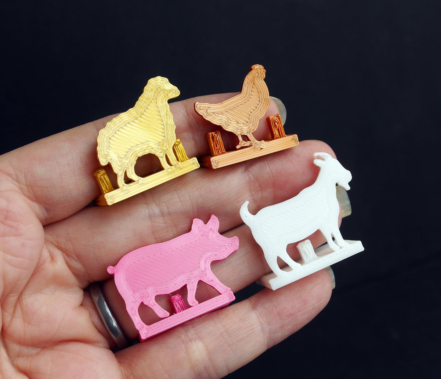Farmyard Animal Shaped Themed Name Card Stands (Chicken, Goat, Sheep and Pigs)