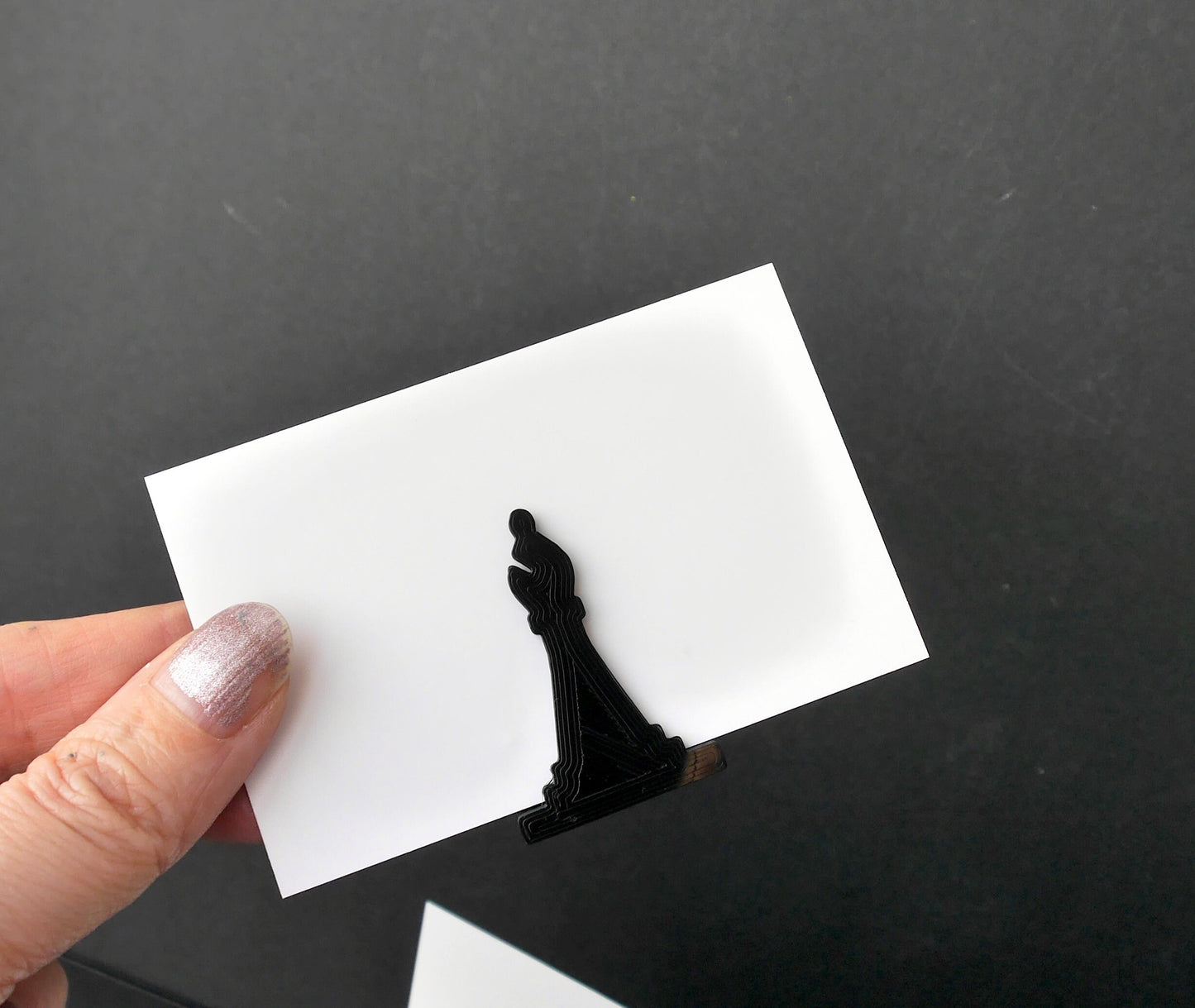 Black and White Chess Piece Shaped Wedding Name Card Holders