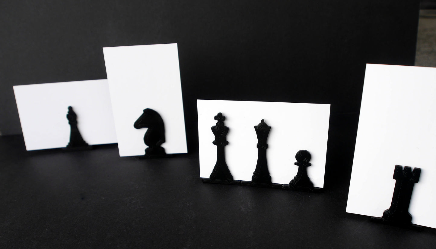 Chess Piece Shaped Wedding Name Holders