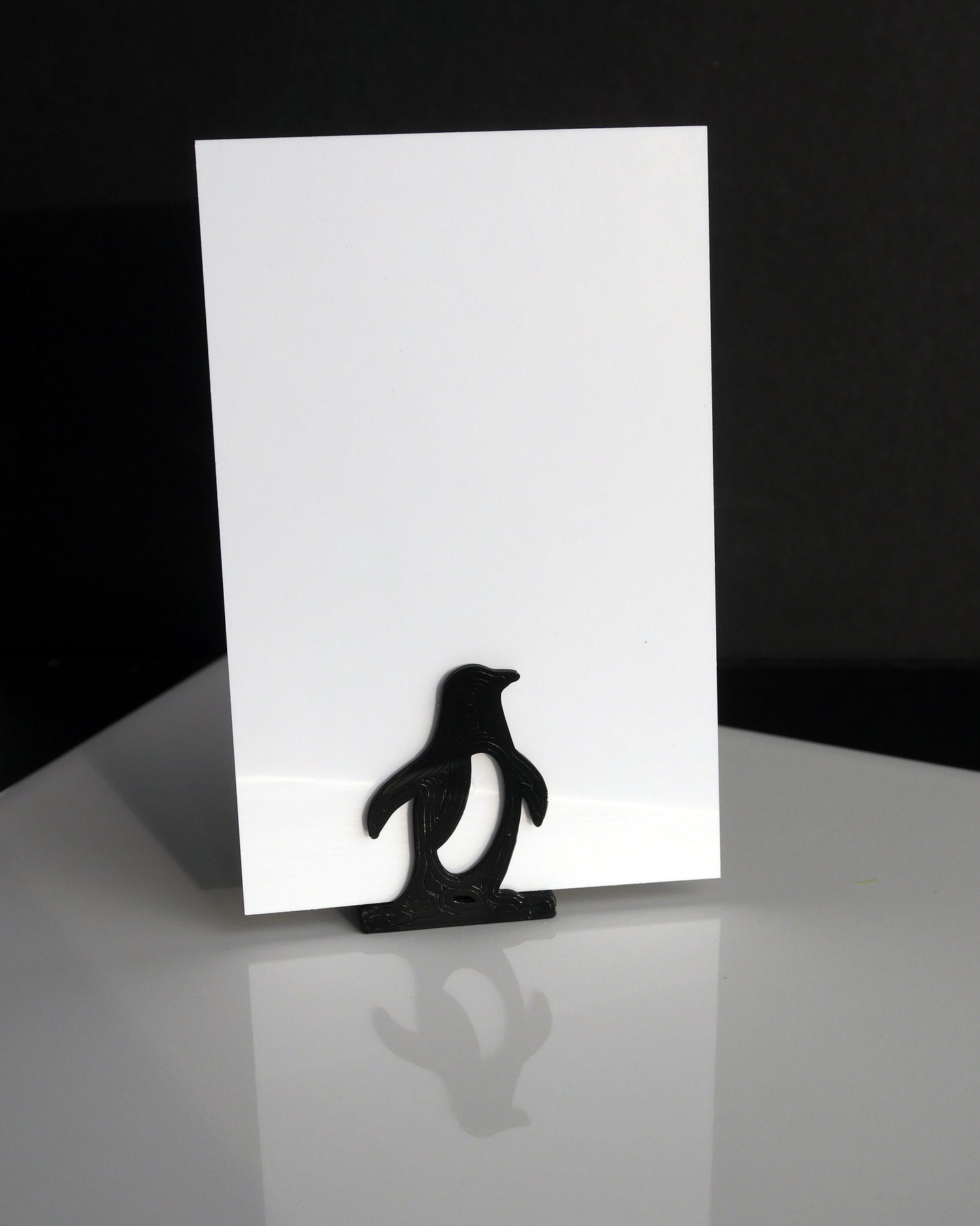 Penguin Shaped Wedding Name Place Card Stands