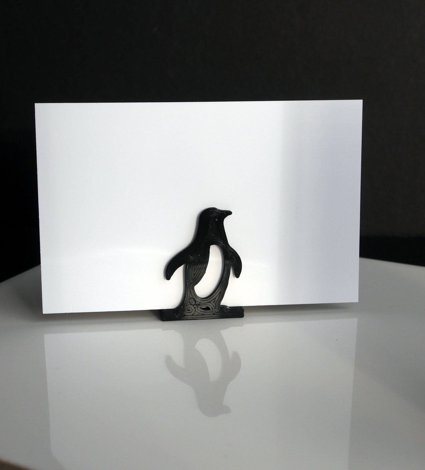 Penguin Shaped Wedding Name Place Card Stands