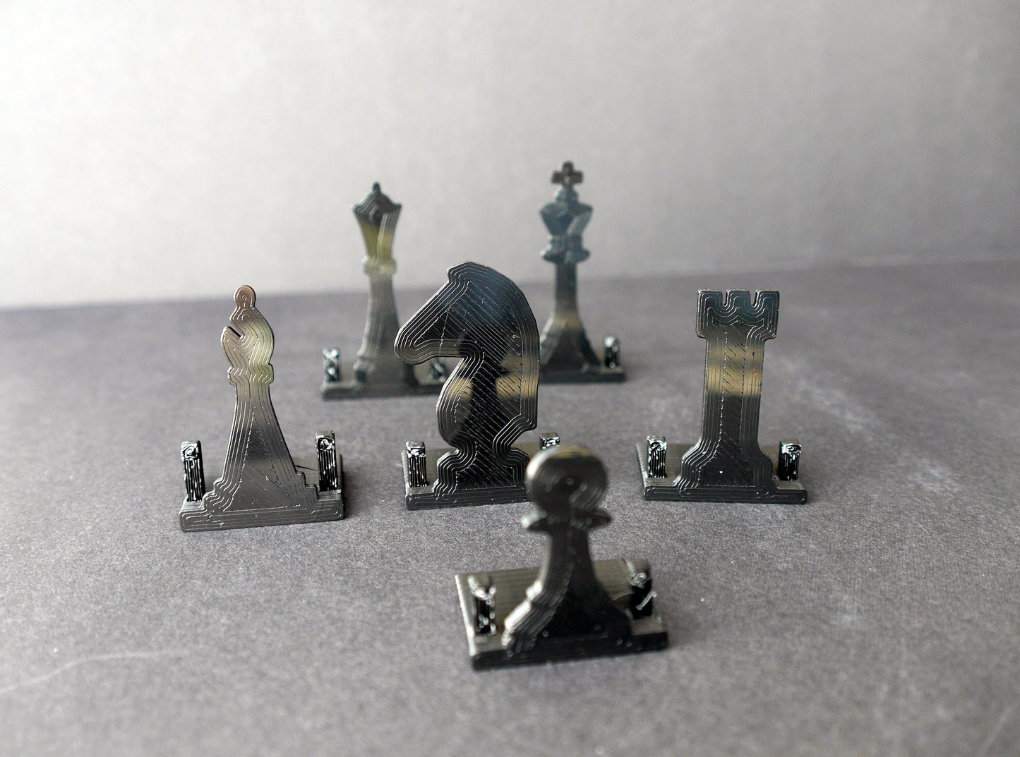 Black and White Chess Piece Shaped Wedding Name Card Holders