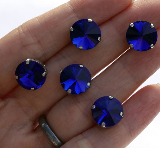 Beautiful Navy Diamante Blue Hair Grips, Blue Rhinestone Wedding Hairpins, Blue Hair Pins, perfect for dancers, bridesmaids, flower girls or to add a touch of glam to prom hair.