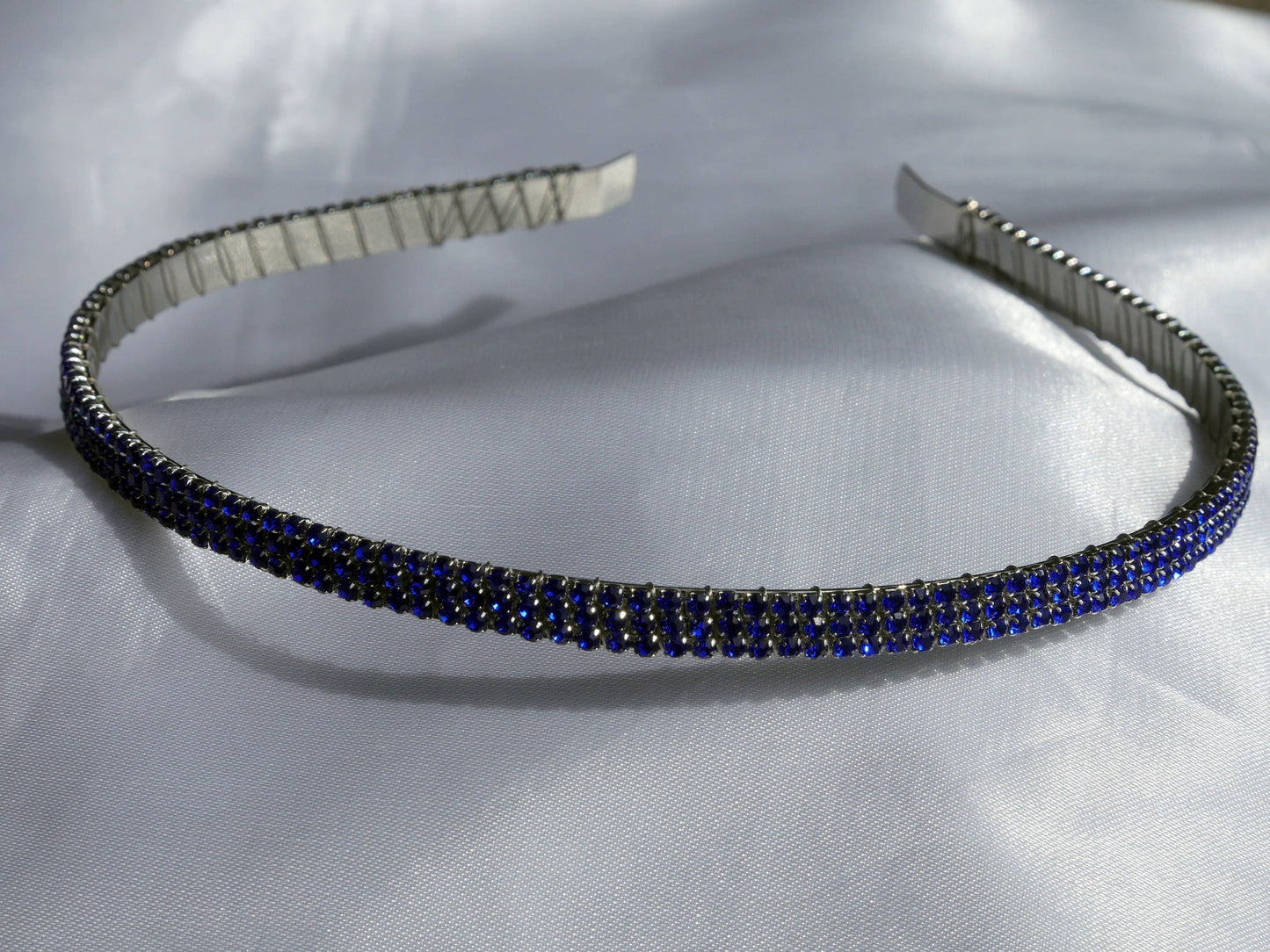 Blue Rhinestone Wedding Prom Tiara Hair Accessory