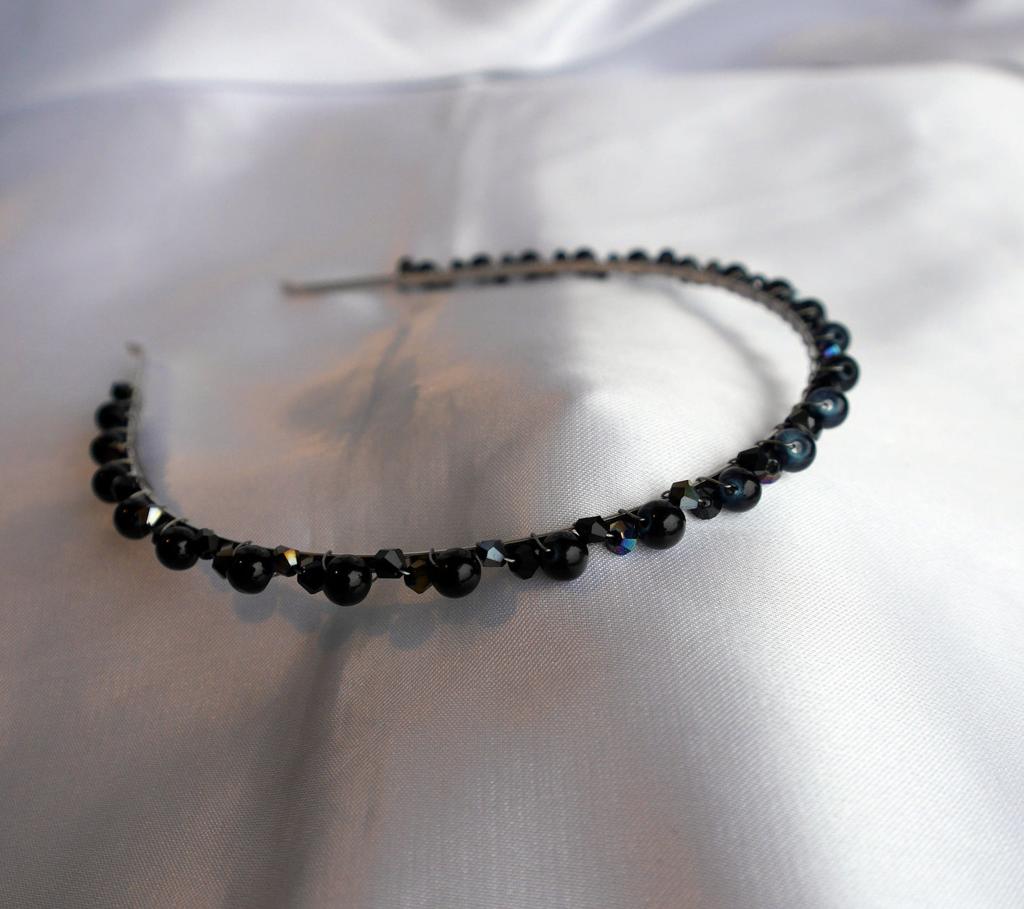 Gothic Black Wedding Prom Tiara Hair Accessory