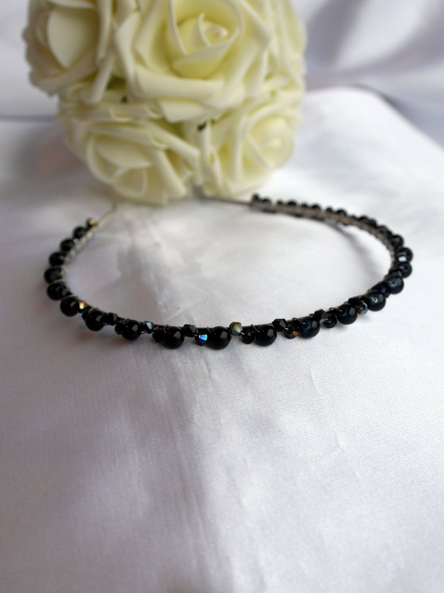 Gothic Black Wedding Prom Tiara Hair Accessory