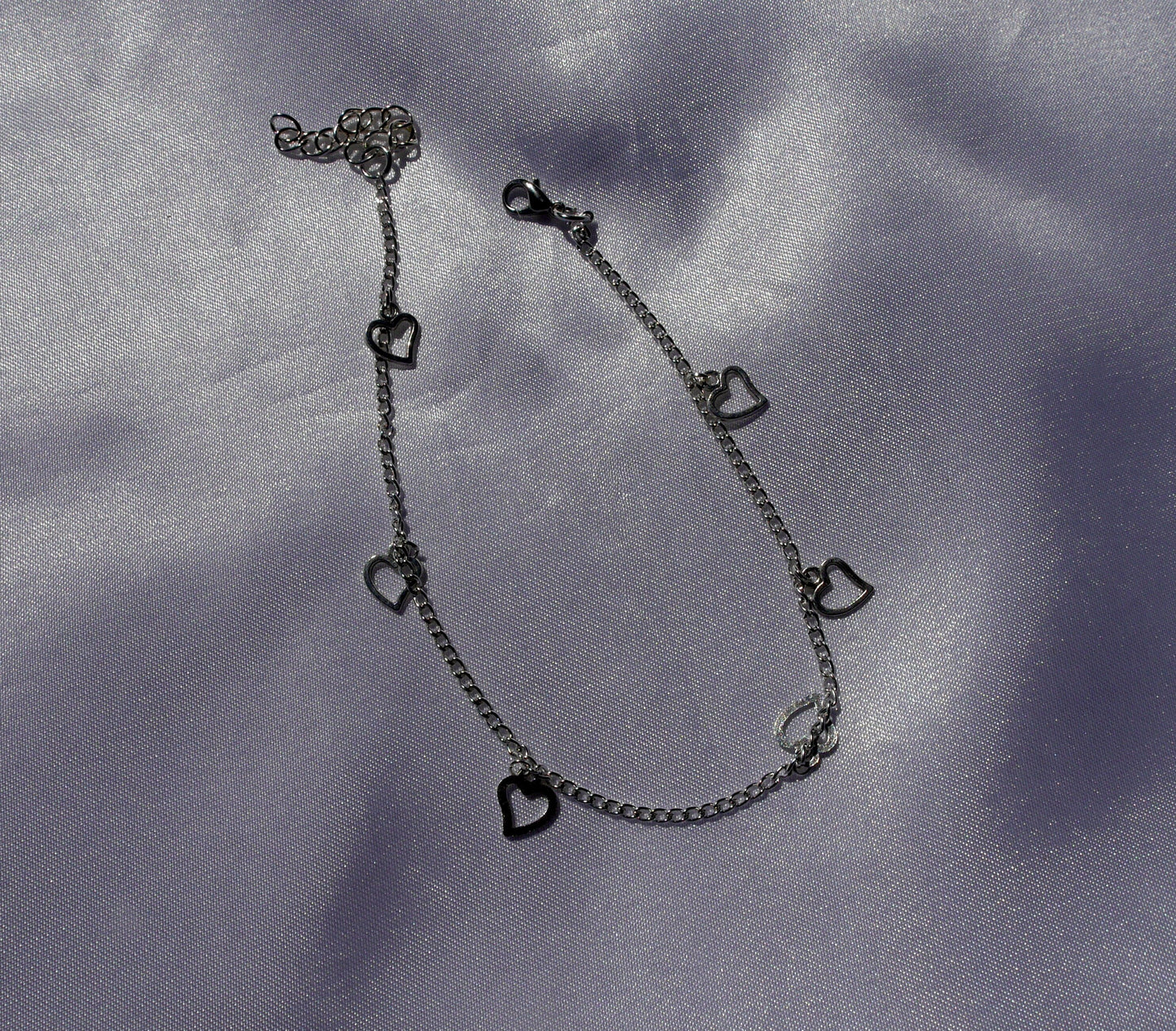 Heart Shaped Charm Ankle Bracelet