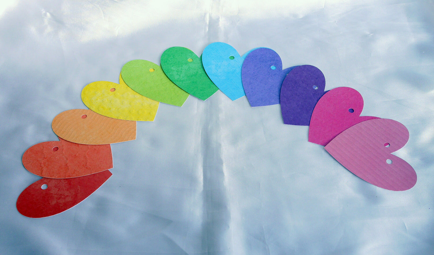 Rainbow Heart Shaped Birthday Bunting