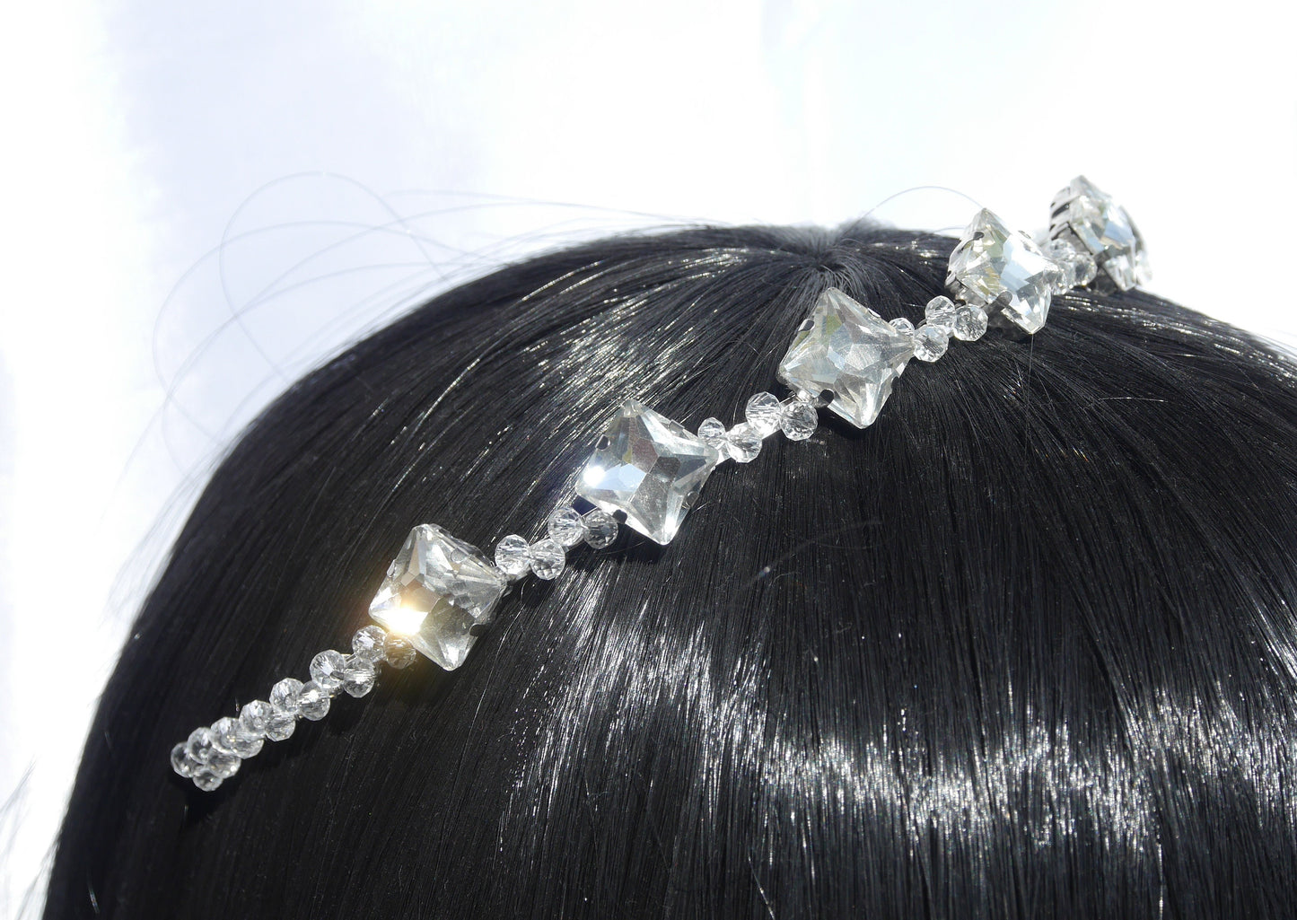 Square Diamante Crown Style Hair Accessory