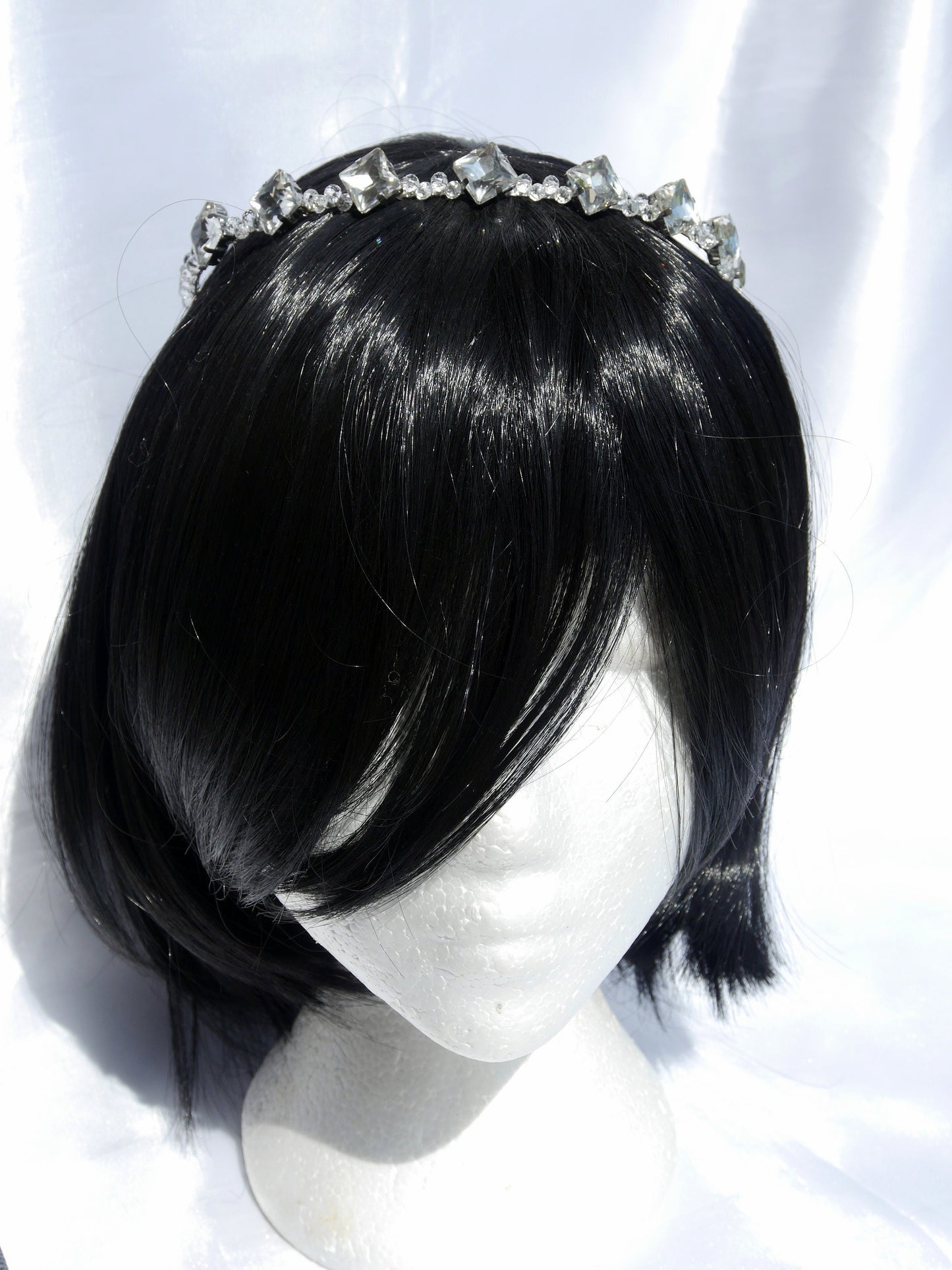 Square Diamante Crown Style Hair Accessory